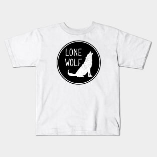 Lone Wolf - Wolf Howling Kids T-Shirt